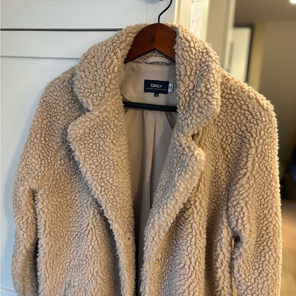 Only Tan Fall Teddy Jacket - Picture 4 of 10